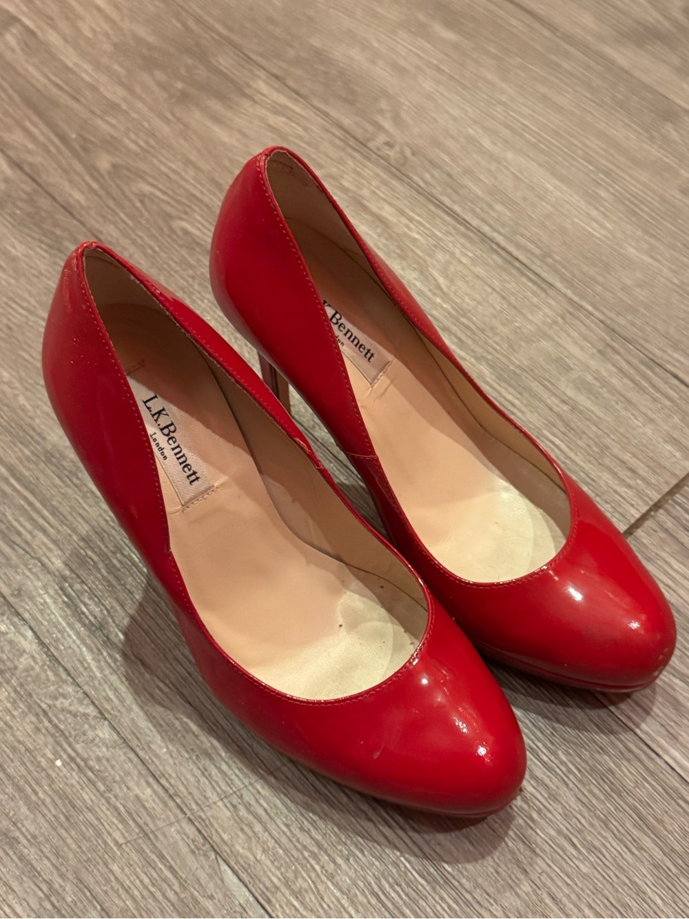 LK Bennett Bright Red Patent Leather Pumps